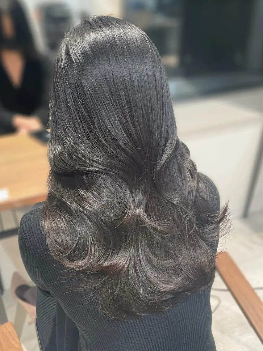 ミディアム カラー パーマ ヘアアレンジ カット ヘアカラー トリートメント ヘアセット パク・ボミン小野リエ 韓国ハーフ🦊のその他イメージ