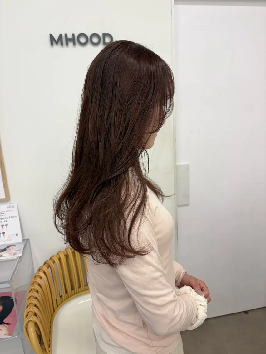 ロング カラー ブラウンカラー ピンクカラー ピンクブラウン 透明感カラー🫧 nanohaのヘアスタイル