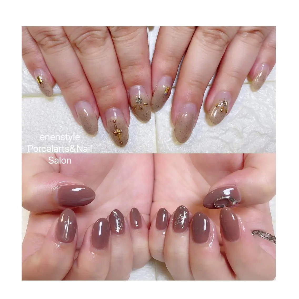 ミディアム ネイル ハンドネイル 🐾enen style 🐾のネイルデザイン