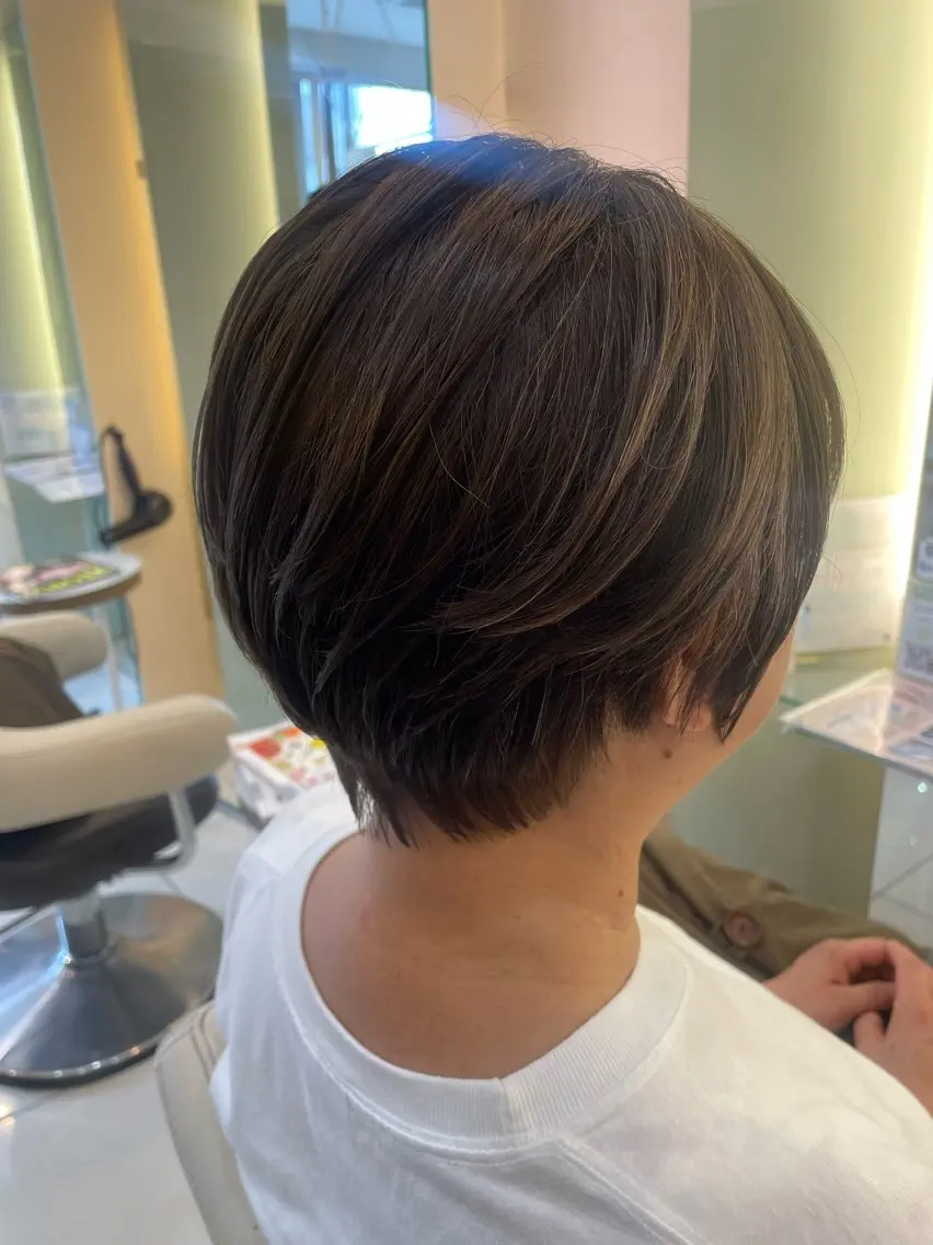 ショート カラー ヘアカラー トリートメント リリー /Men's/パーマのヘアスタイル