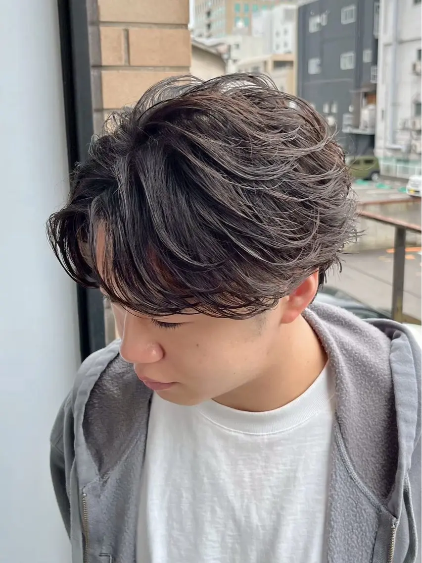 ショート パーマ メンズ カット パーマ 石田 大成のヘアスタイル