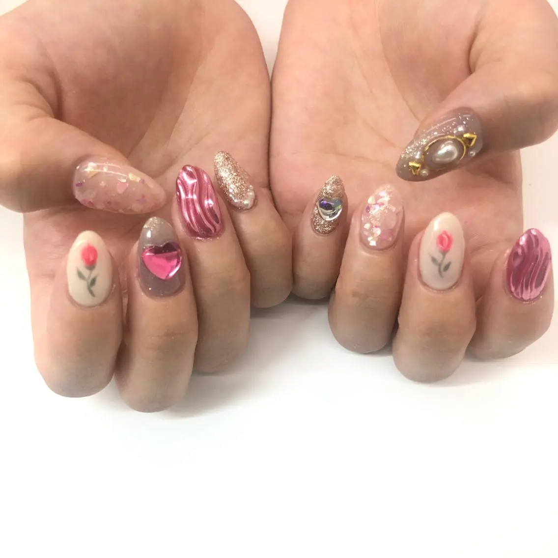 ネイル ミラーネイル 🎀AYAKO 🎀中韓ネイルのネイルデザイン