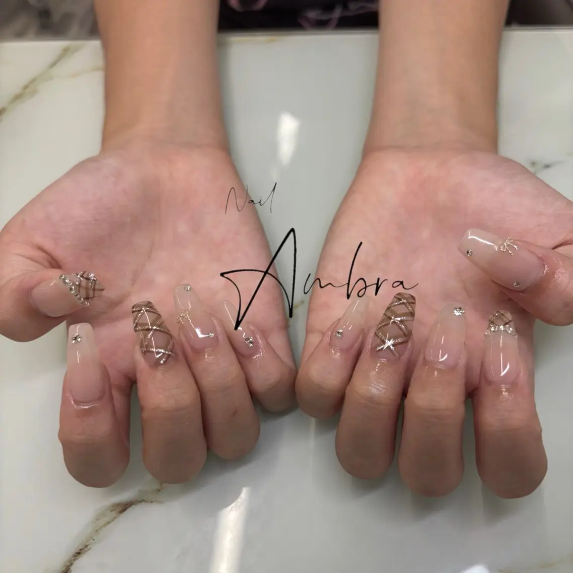 ネイル ワンホンネイル ハンドネイル Nail Ambra Fusamiのネイルデザイン