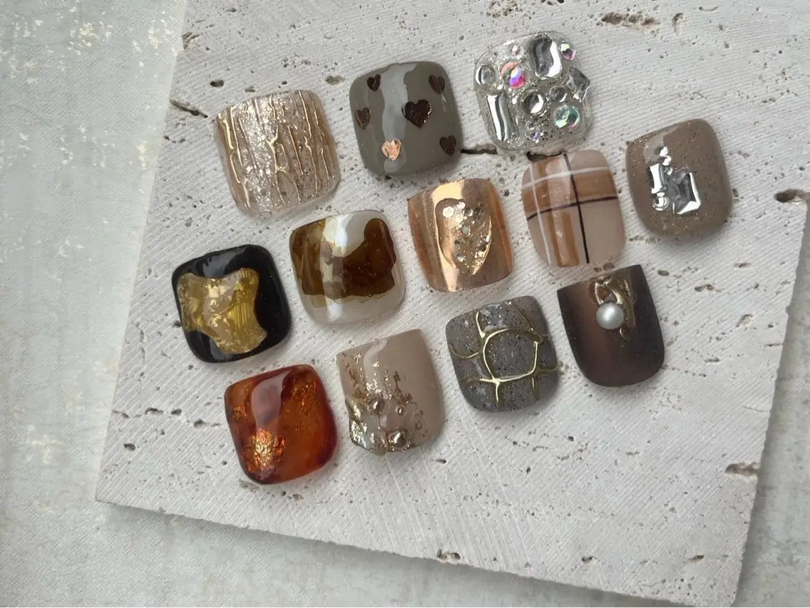 🧡✨ foot 定額 親指アートAコース オフ込の写真