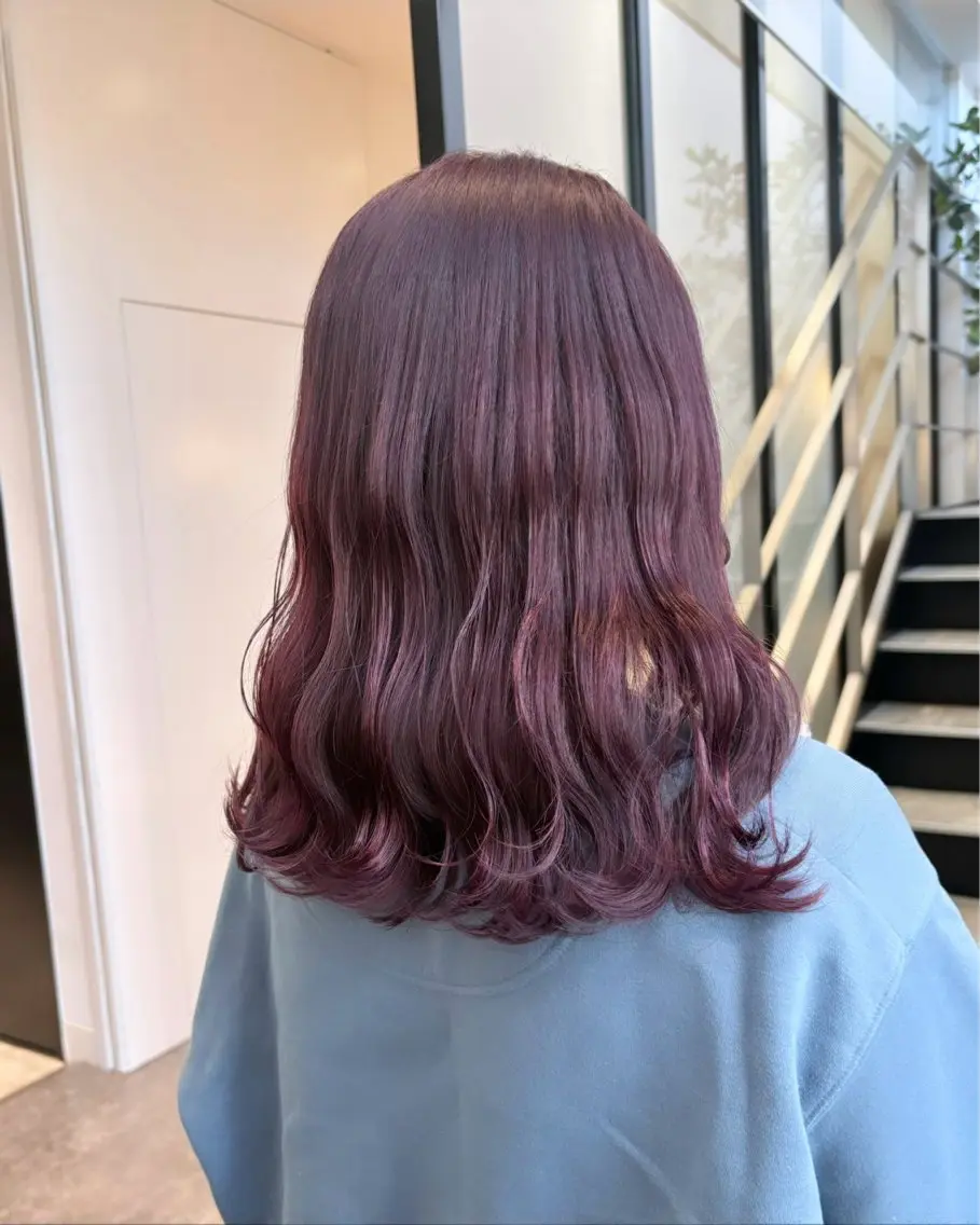 セミロング カラー 💗ガーリーヘア🎀 saki💗のヘアスタイル