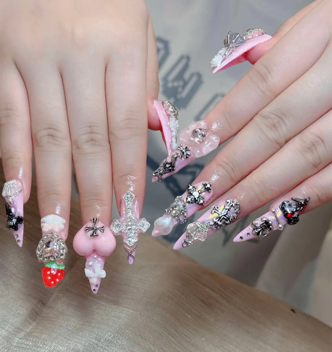 ネイル アートネイル オーロラネイル チークネイル 長さ出し フットネイル Chan nailsのネイルデザイン