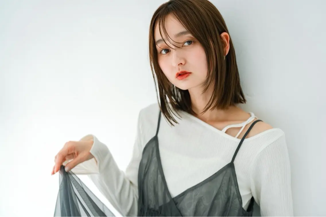 ミディアム 特化✨透明感カラー 白髪染め✨住田緋菜のヘアスタイル
