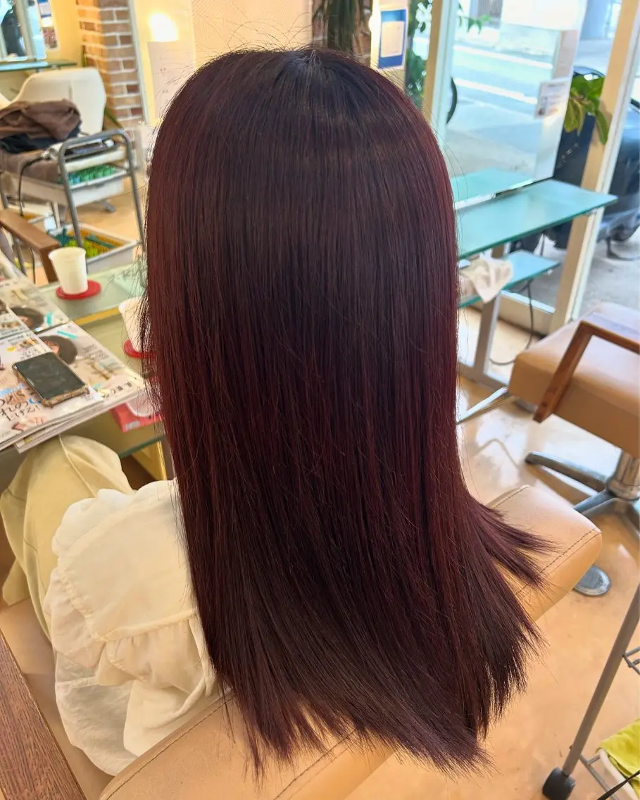 セミロング カラー 髪質改善/縮毛矯正 タカヤマ タクミのヘアスタイル