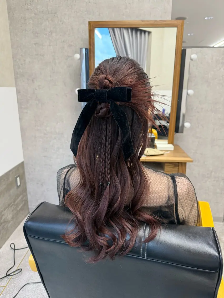 ロング ヘアセット GiseL 博多 ほのかのヘアスタイル