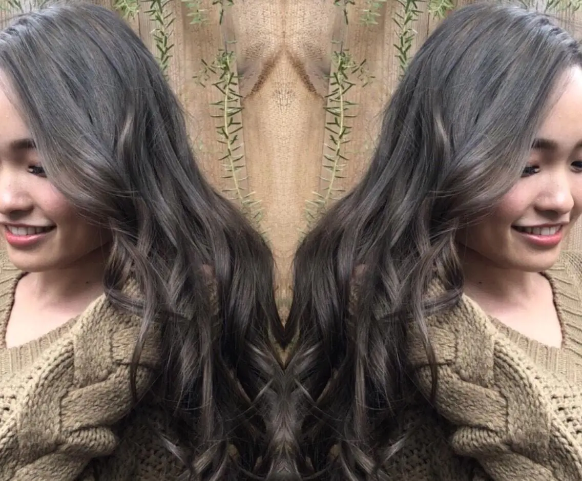 ロング カラー パーマ ヘアアレンジ Device ディバイスのヘアスタイル