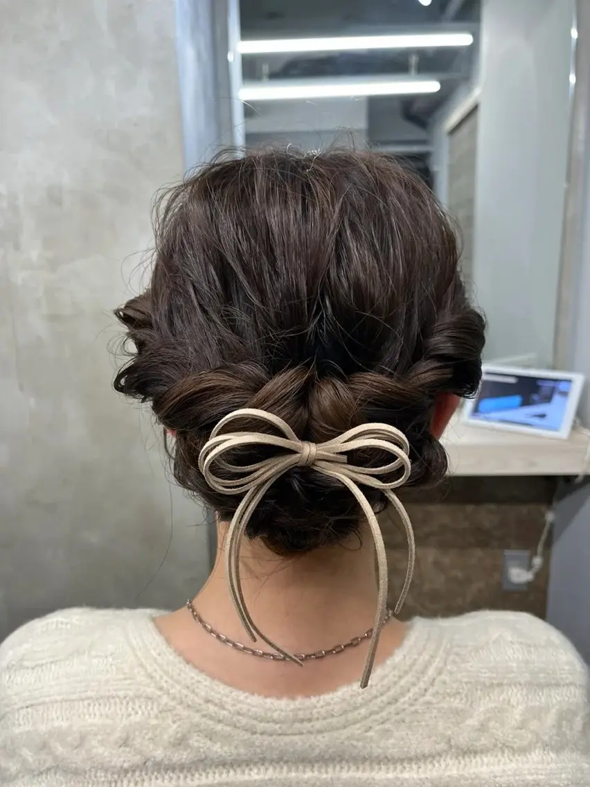 セミロング ヘアアレンジ ヘアセット 多系統似合わせ/ tsuburaのヘアスタイル