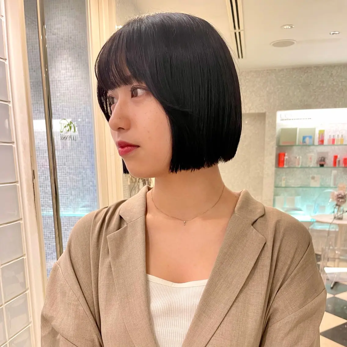 ショート ✨ボブ✨顔矢場町/ 栄/パーマ/ナイトのヘアスタイル