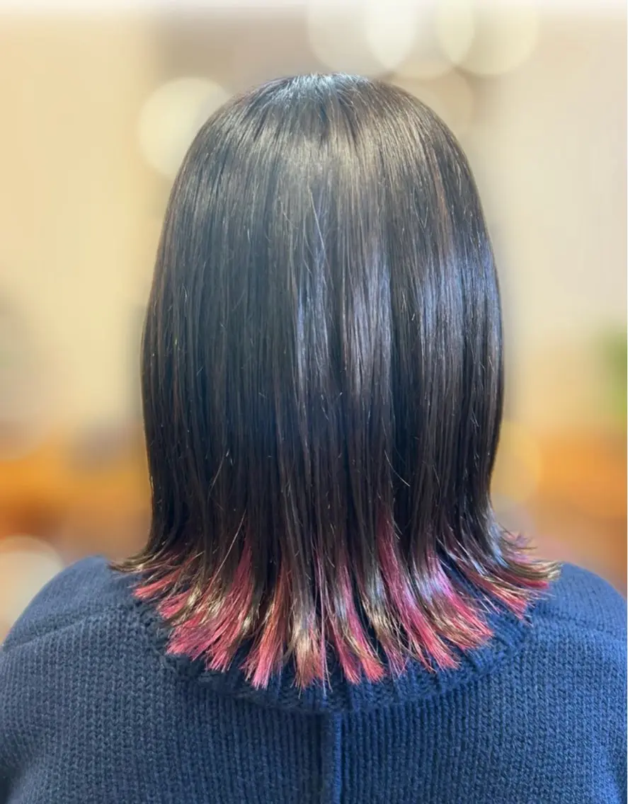 ミディアム かぁちゃん 橋本のヘアスタイル