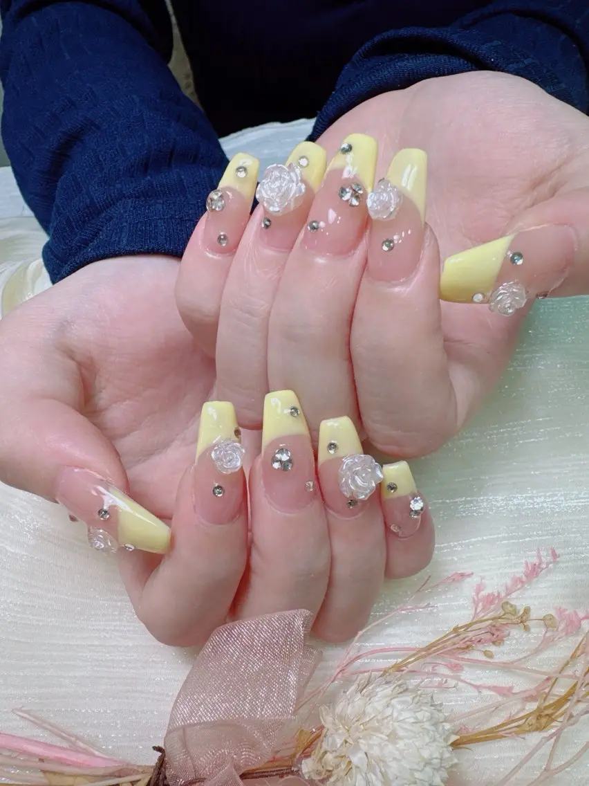 ネイル フレンチネイル 持ち込み ワンカラーネイル 春ネイル 夏ネイル Miu nailのネイルデザイン