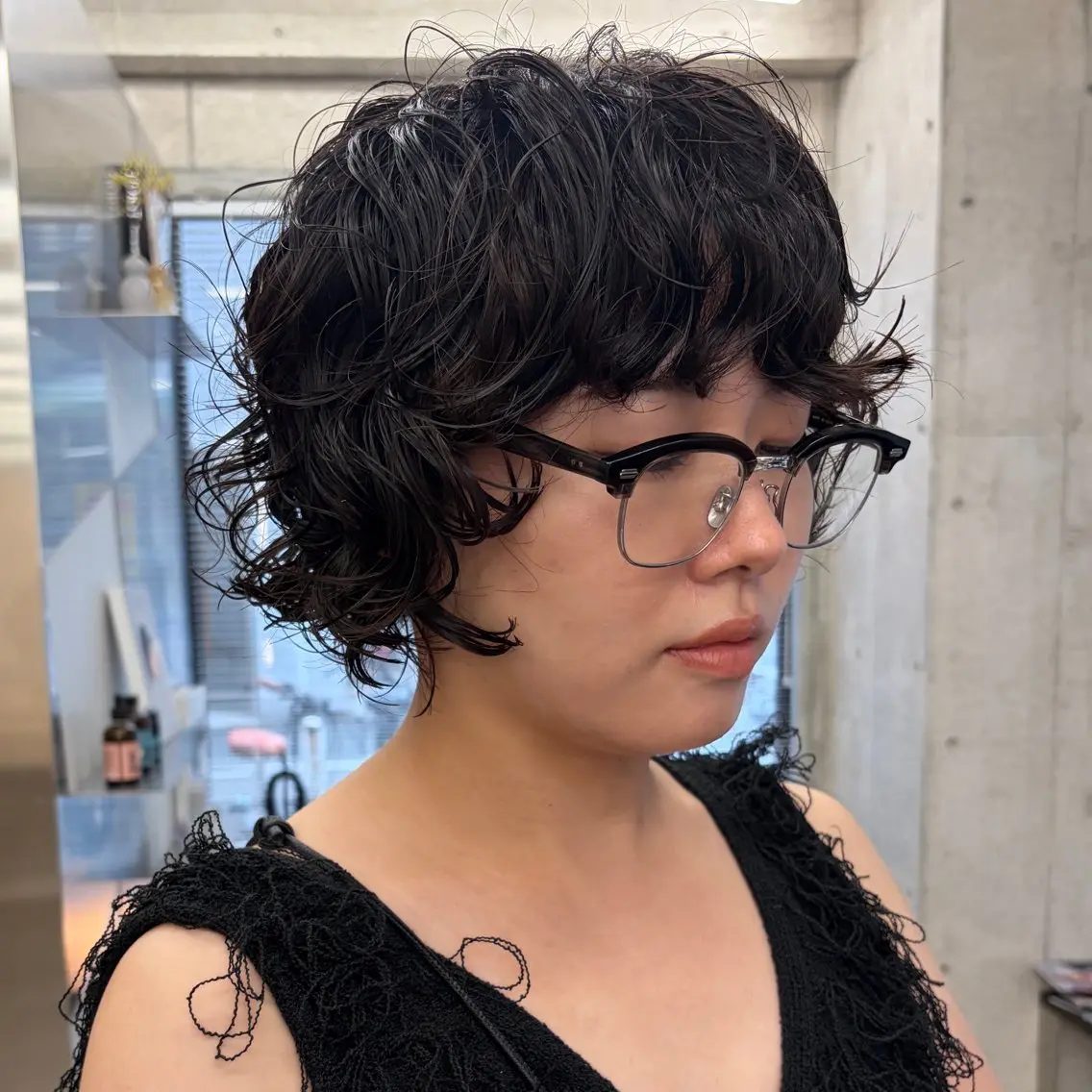ショート パーマ ボブ 似合わせカット カット パーマ トリートメント おしゃれなボブ/ パーマ推し/難波のヘアスタイル