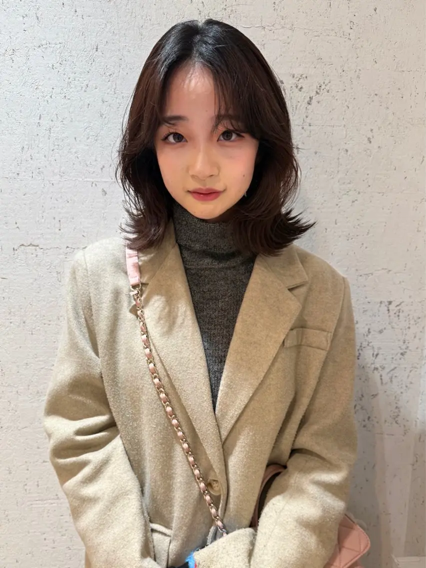ミディアム カラー 似合わせカット カット トリートメント mai / linoah˚✧のヘアスタイル