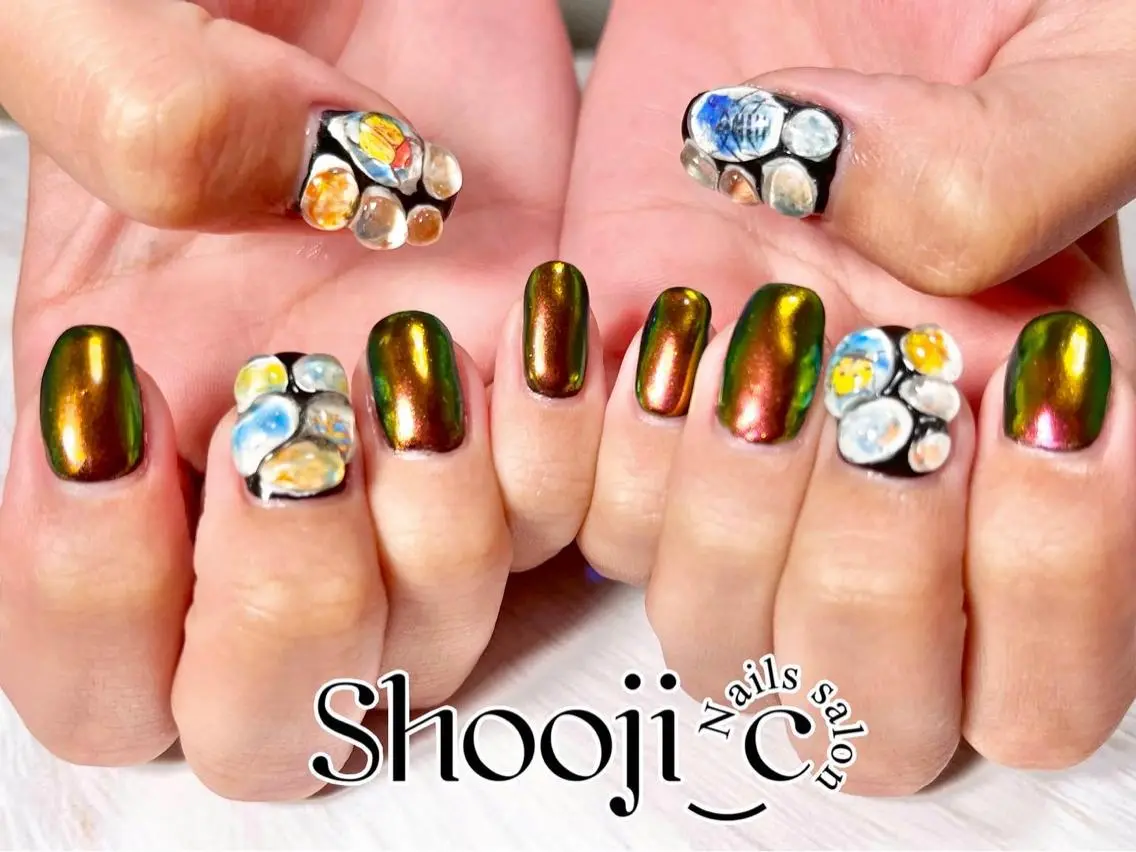 ネイル アートネイル ジェルネイル 持ち込み シンプルネイル Shooji_c Nail salonのネイルデザイン