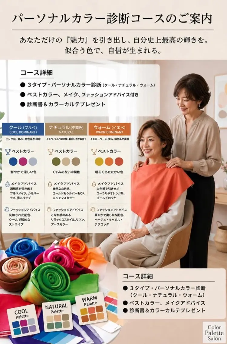 パーソナルカラー診断の写真