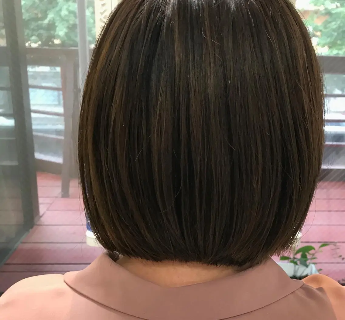 ミディアム カラー 透明感カラー カット ヘアカラー トリートメント ママ美容師 ＊ヒマワリのヘアスタイル