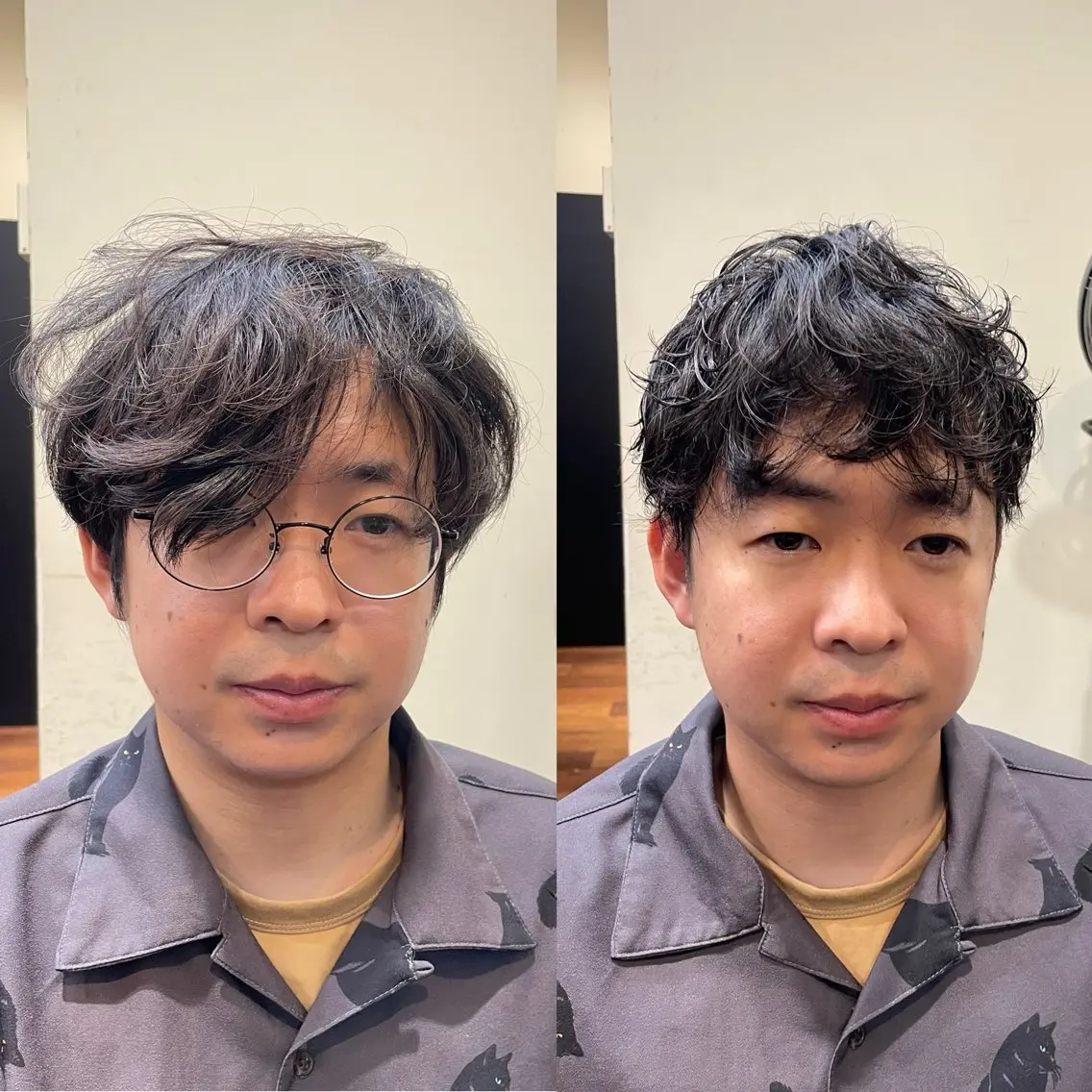 ショート パーマ メンズ カット パーマ 💈トレサンパ 💈金山駅✂︎愛実のヘアスタイル