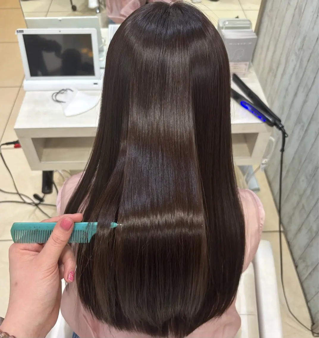 ロング カラー ヘアカラー トリートメント 🎀ゆい🎀 髪質改善カラー🎀のヘアスタイル
