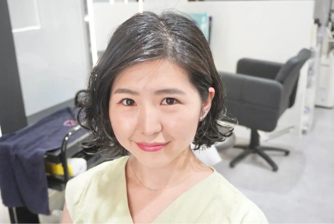 ショート パーマ ボブ 学生 デジタルパーマ ミヤザキ ユタカのヘアスタイル