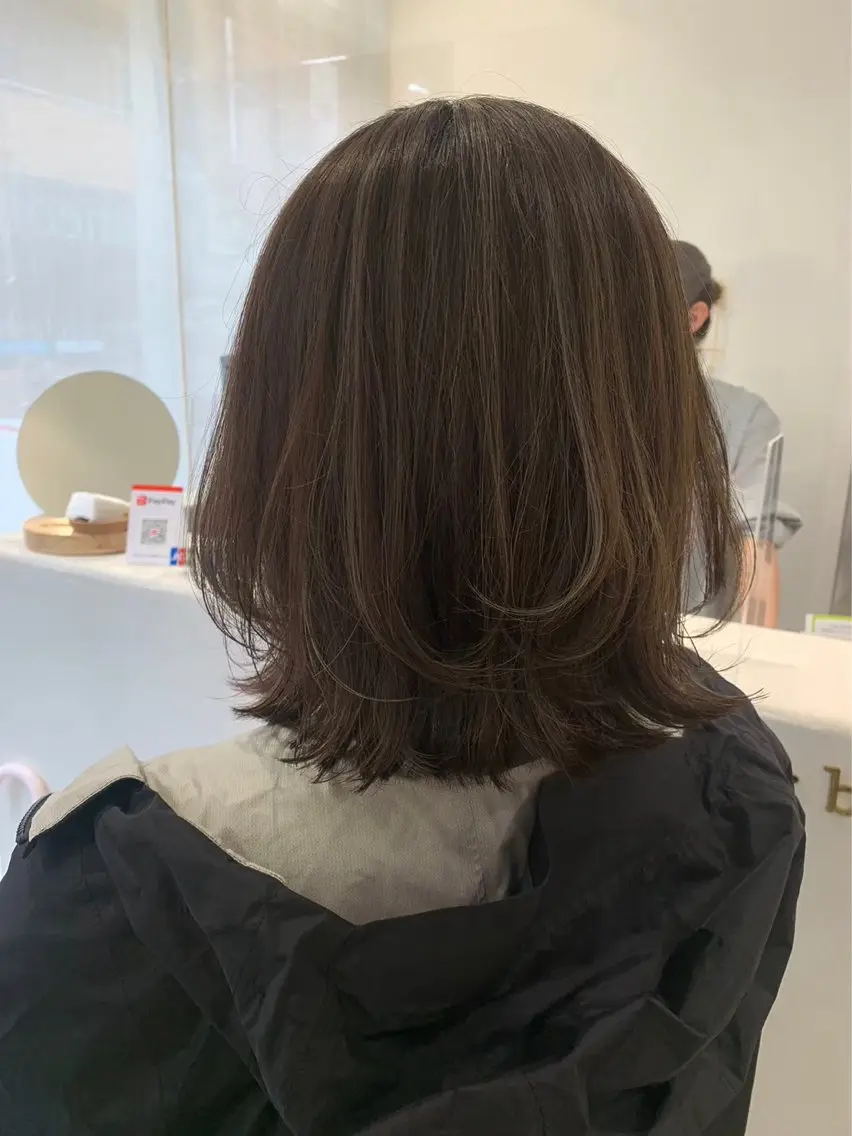 ミディアム 韓国ヘア ‎⟡.·KANA🐥のヘアスタイル
