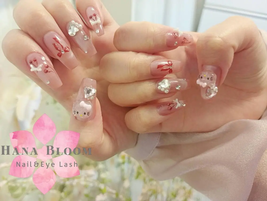 ネイル 長さ出し フットネイル 韓国ネイル マグネットネイル 持ち込み ハンドネイル ハンドケア Hana Bloom Nail💗YUIのネイルデザイン