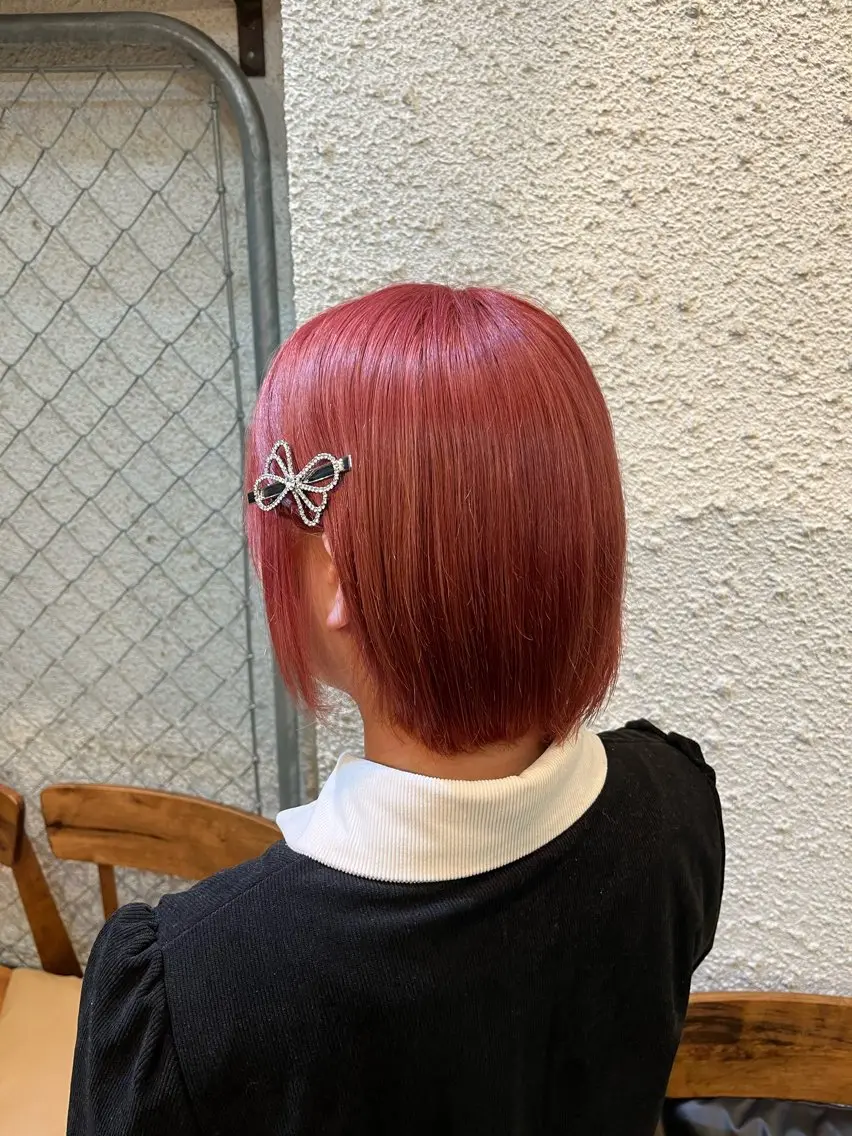 ショート カラー ヘアアレンジ カット ヘアカラー トリートメント ボブ×艶カラー 特化・リクト💥のヘアスタイル