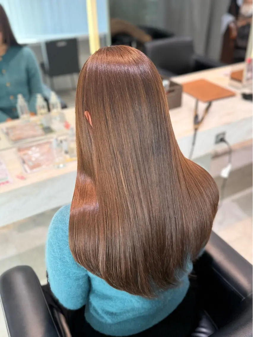 カラー ヘアカラー トリートメント 艶カラー/縮毛矯正/ アレンジ/akaneのヘアスタイル