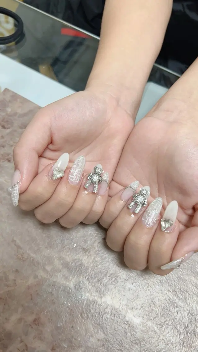 ネイル ハート リボン Will nail salonのネイルデザイン