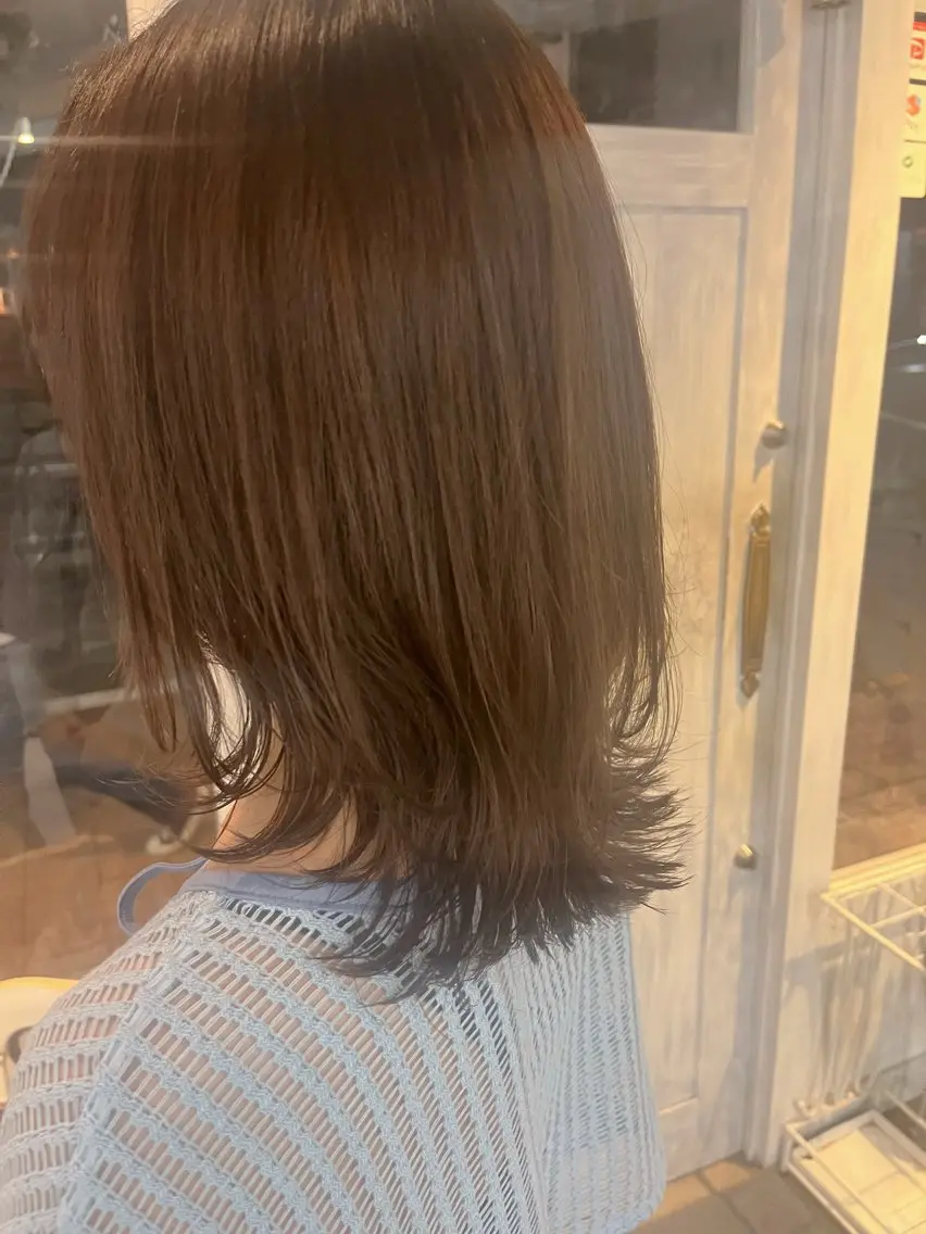 ミディアム カラー 縮毛矯正🫧髪質改善 💐いしいゆうこのヘアスタイル
