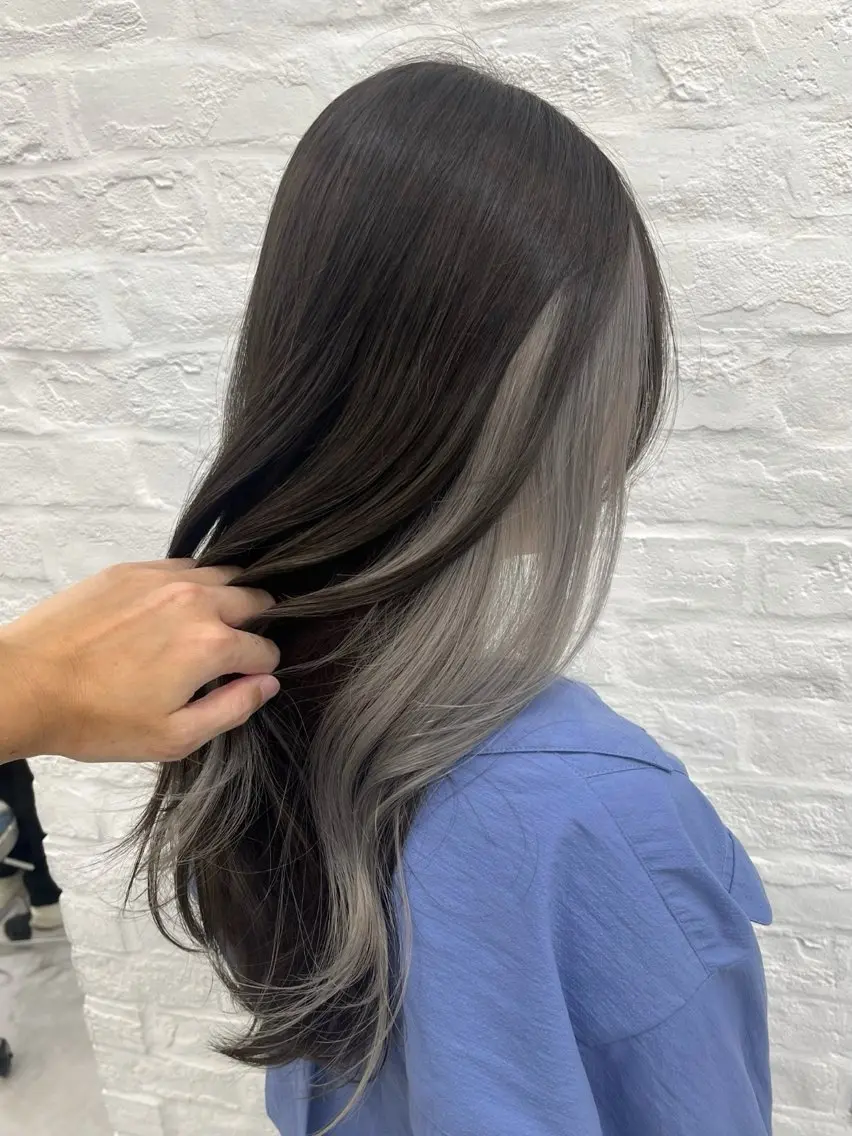 セミロング カラー パーマ ヘアアレンジ メンズ メンズ韓国風 イルミナカラー 髪質改善 韓国風ヘア レイヤーカット 韓国ヘア×2way 🇰🇷和知拓郎のヘアスタイル