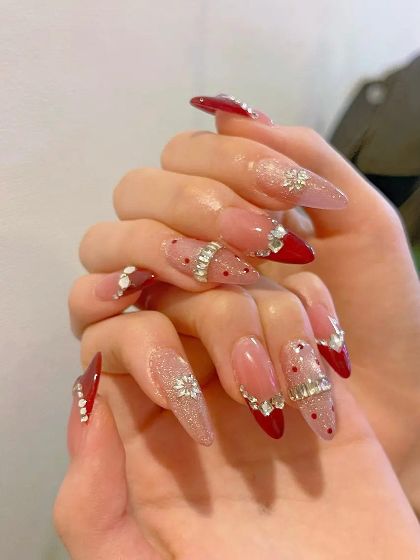 ネイル オーロラネイル 長さ出し フットネイル フレンチネイル ジェルネイル ハンドネイル Belle Nail Salonのネイルデザイン