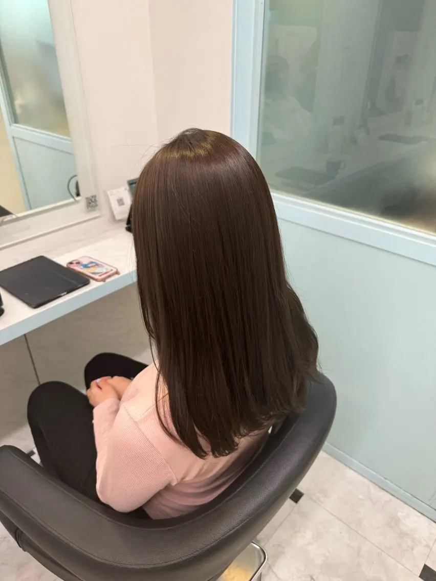 ロング カラー ヘアカラー 🤎モテ髪&透明感 ミルクティー🥣🤎のヘアスタイル