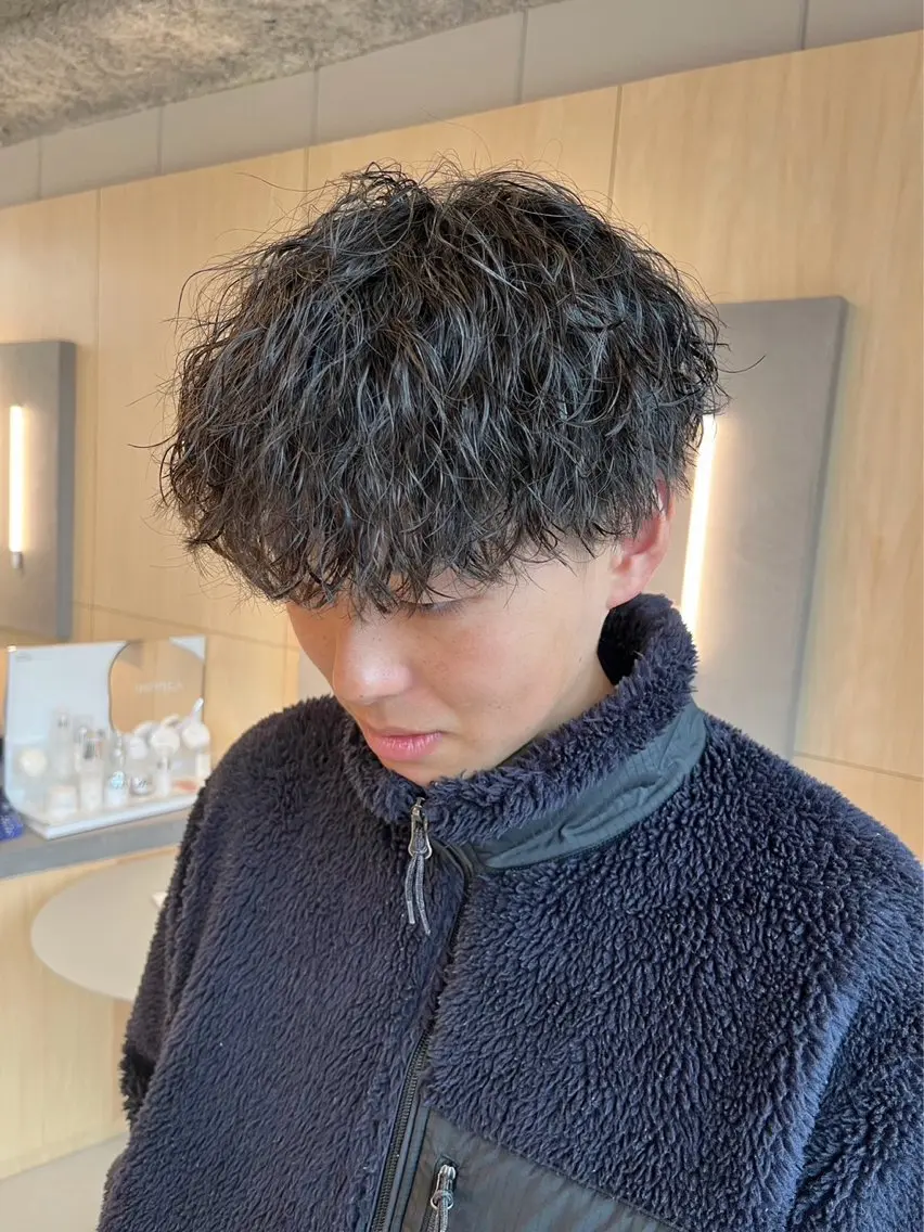 パーマ メンズ 垢抜けレイヤー特化× 髪質改善 藤原悠暉のヘアスタイル