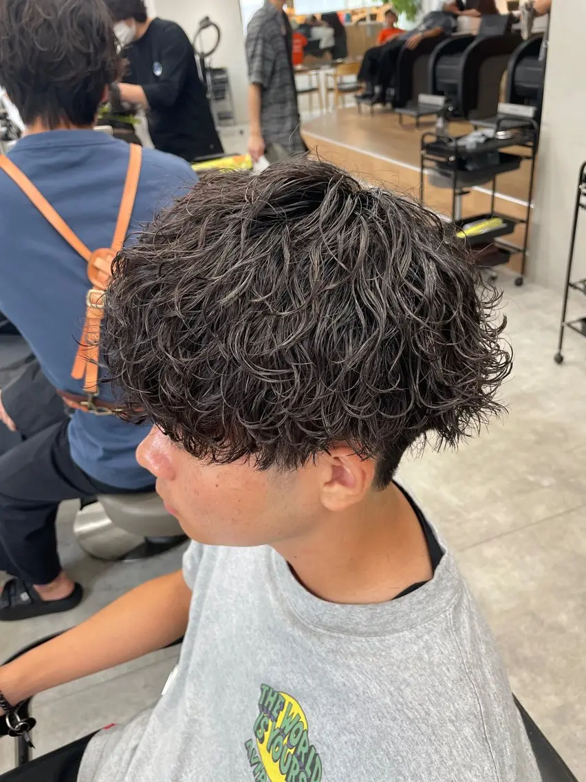 ショート パーマ メンズ カット パーマ メンズパーマ/新潟/ 万代／田崎亮🌟のヘアスタイル
