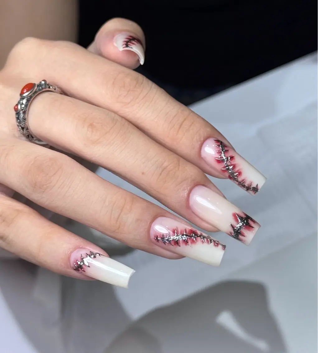 ネイル フレンチネイル ラメ(グリッター) ラメグラデーション マグネットネイル 持ち込み Unicorn Nail原宿表参道のネイルデザイン