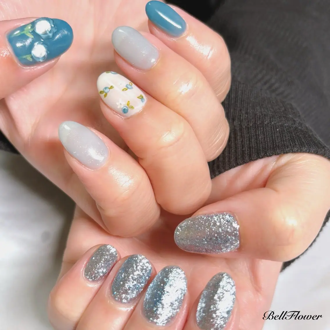 ネイル ハンドネイル Bell Flowerのネイルデザイン