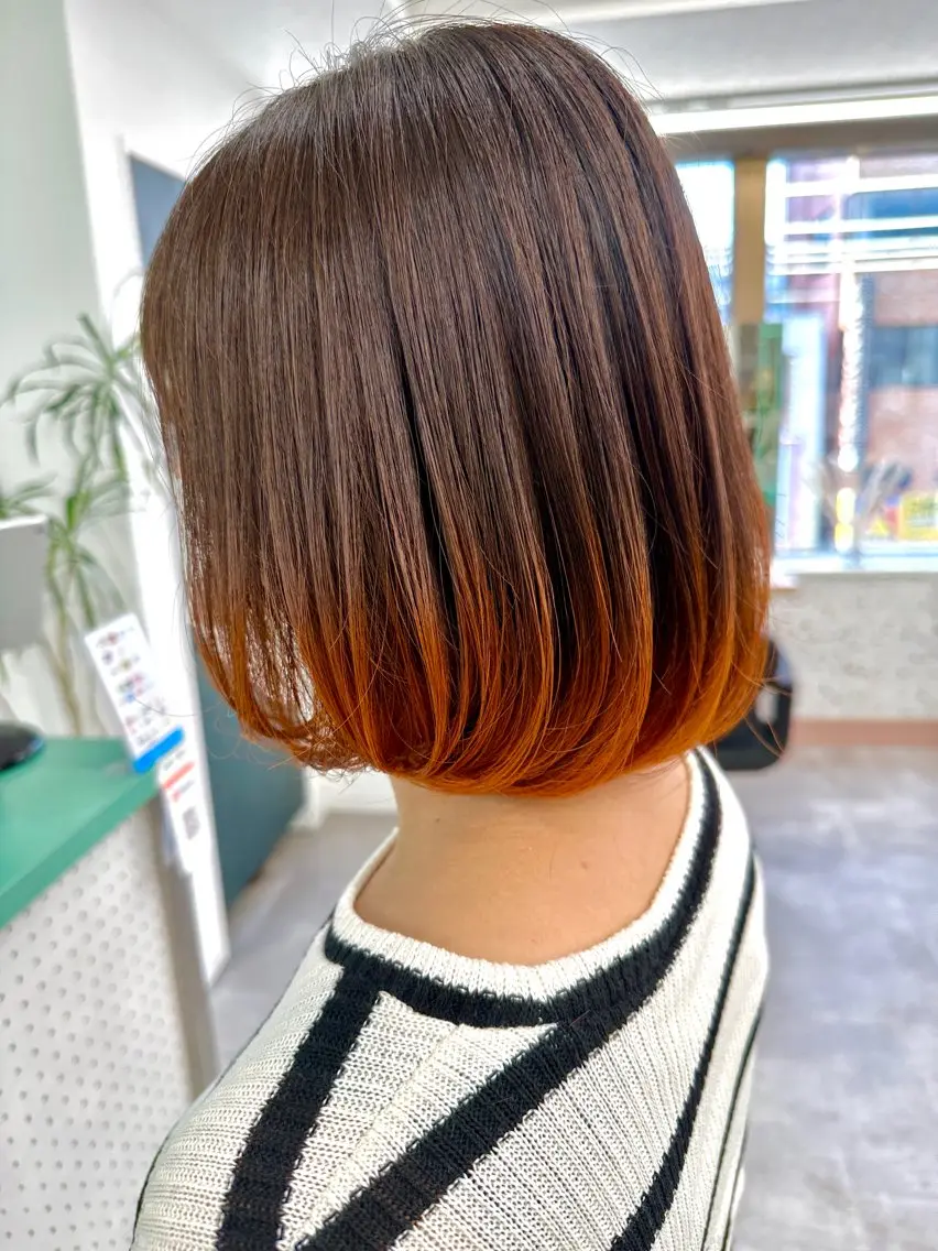 ショート カット ヘアカラー トリートメント 💚透明感カラー💚 ♻️本間♻️のヘアスタイル