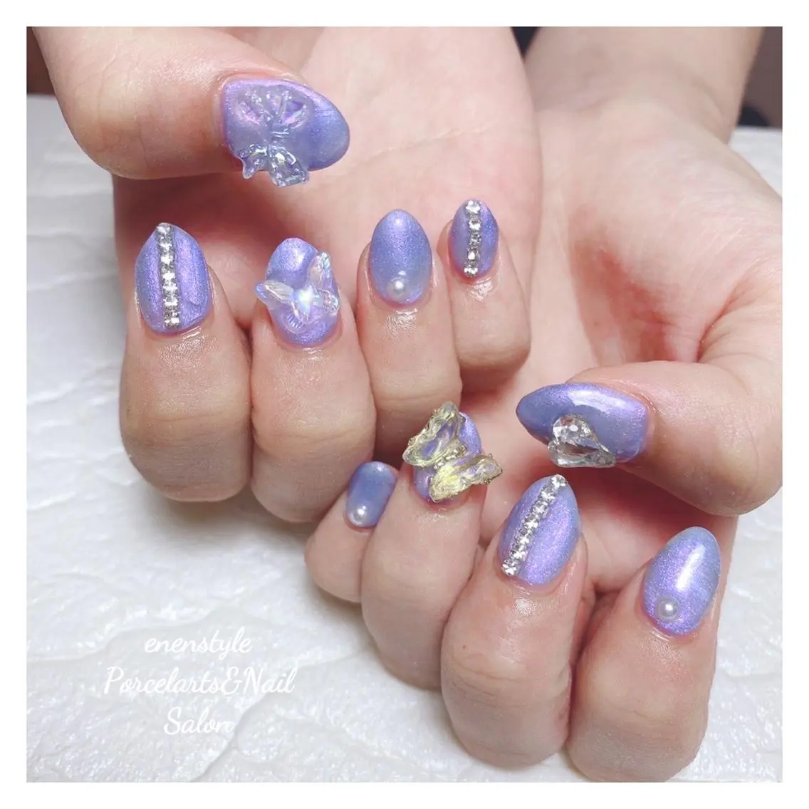 ミディアム ネイル 🐾enen style 🐾のネイルデザイン