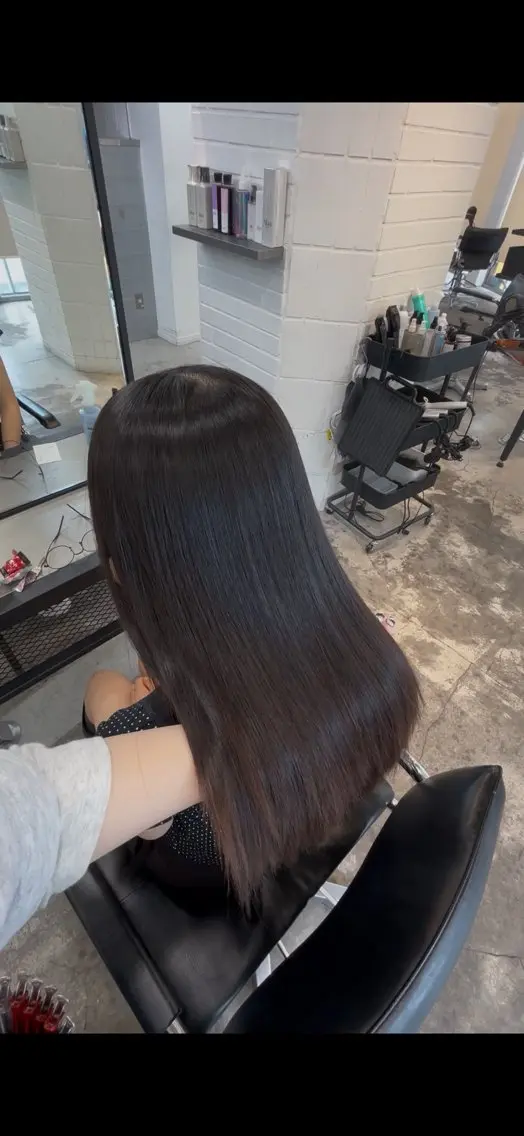 ロング カラー 縮毛矯正 トリートメント ダメージレス艶髪 🦋MISAKI🦋のヘアスタイル