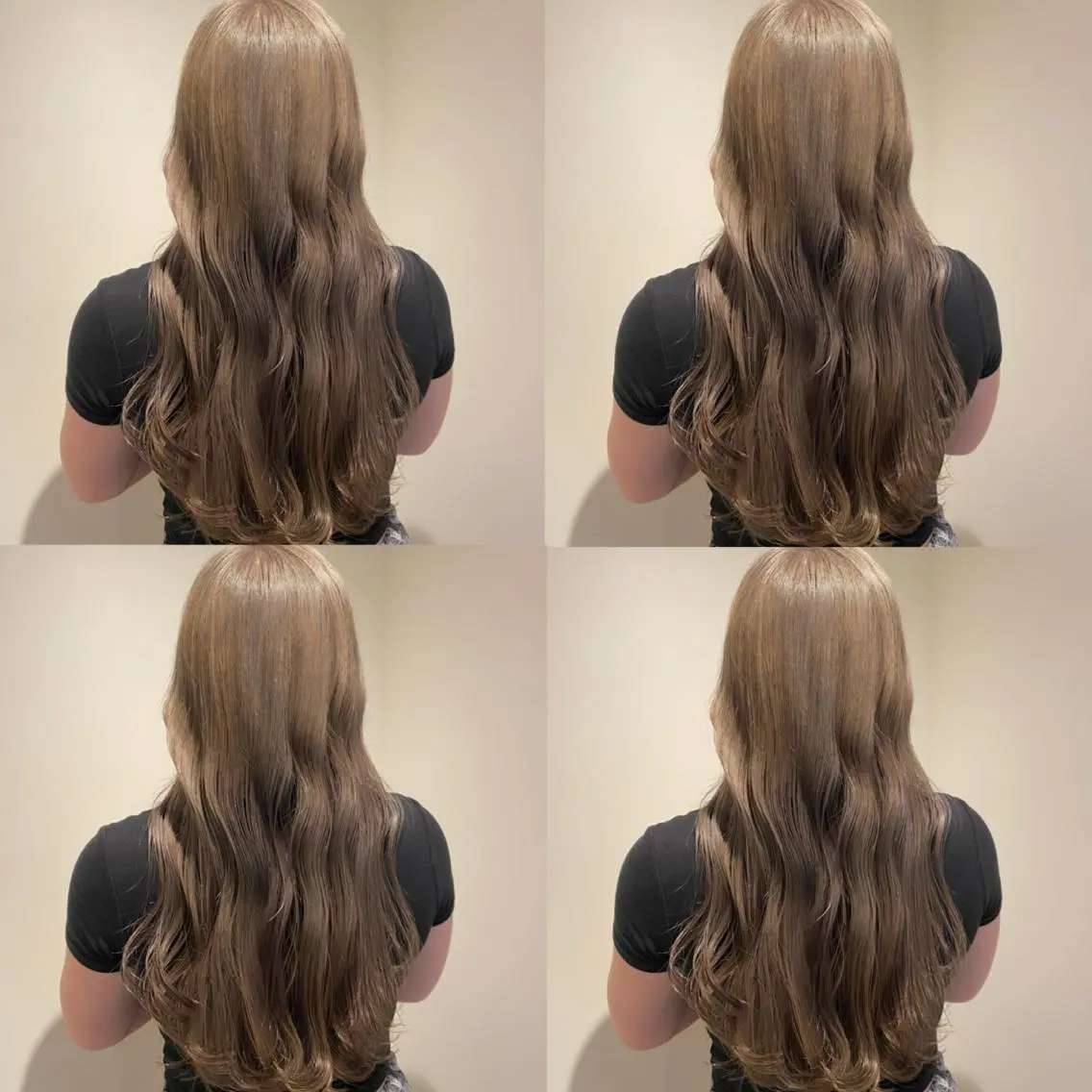 ロング カラー 金島 青のヘアスタイル