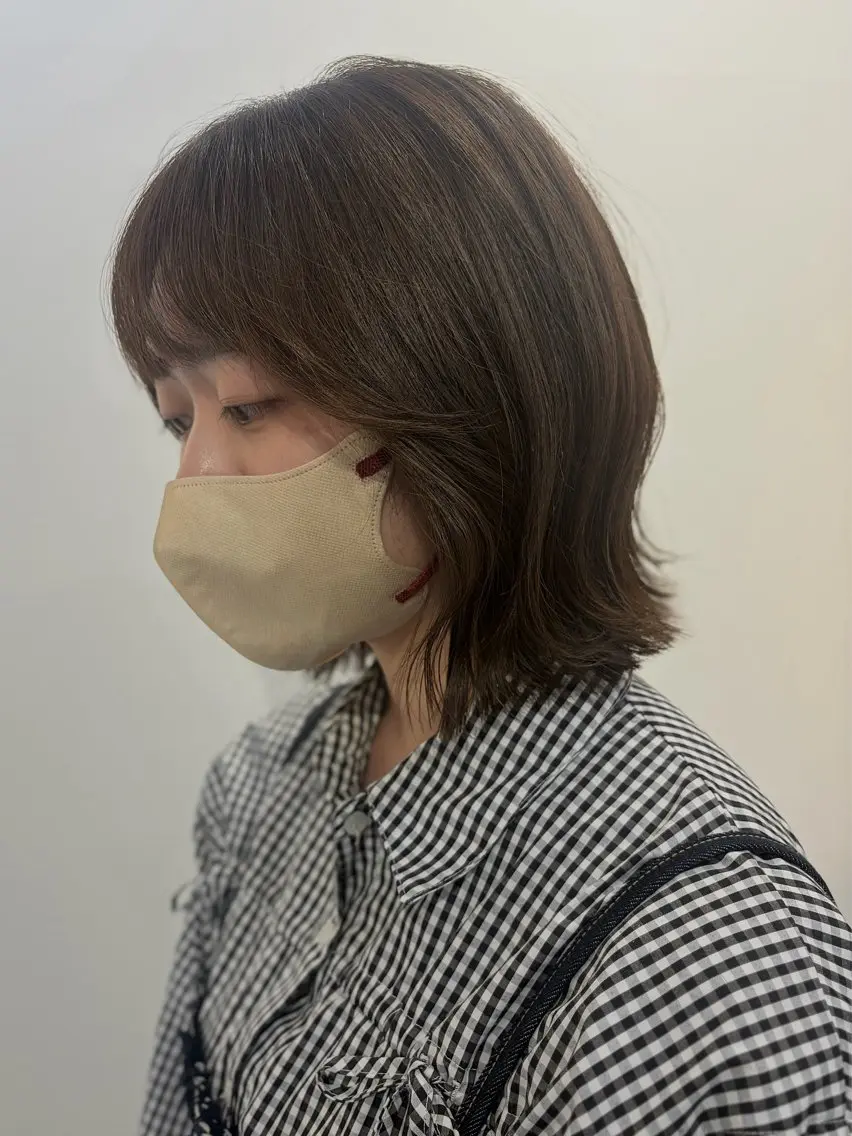 ミディアム カラー ミディアムレイヤー ブラウンカラー 透明感カラー レイヤーカット カット ヘアカラー トリートメント cana 札幌レイヤースタイルのヘアスタイル