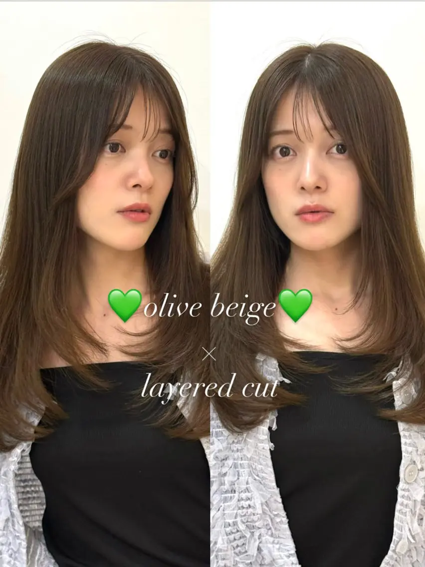 ロング カット ヘアカラー トリートメント 藤本 都のヘアスタイル