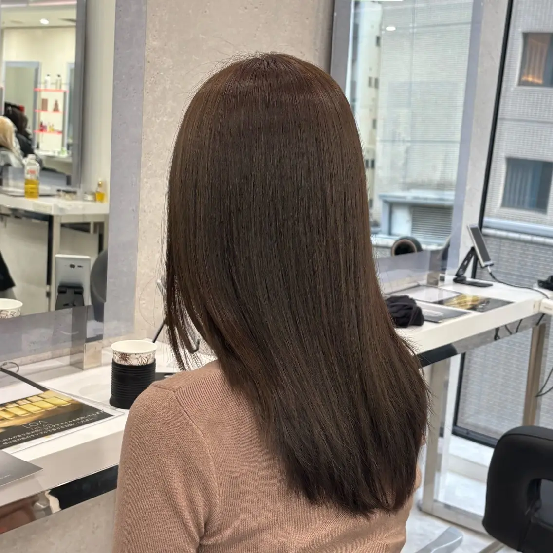 ミディアム ヘアカラー トリートメント ヘッドスパ 上品🤍韓国レイヤー /透明感🤍FUGAのヘアスタイル