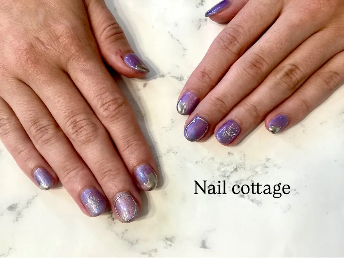 ネイル フットネイル ジェルネイル 持ち込み ニュアンスネイル パラジェル Nail cottageのネイルデザイン