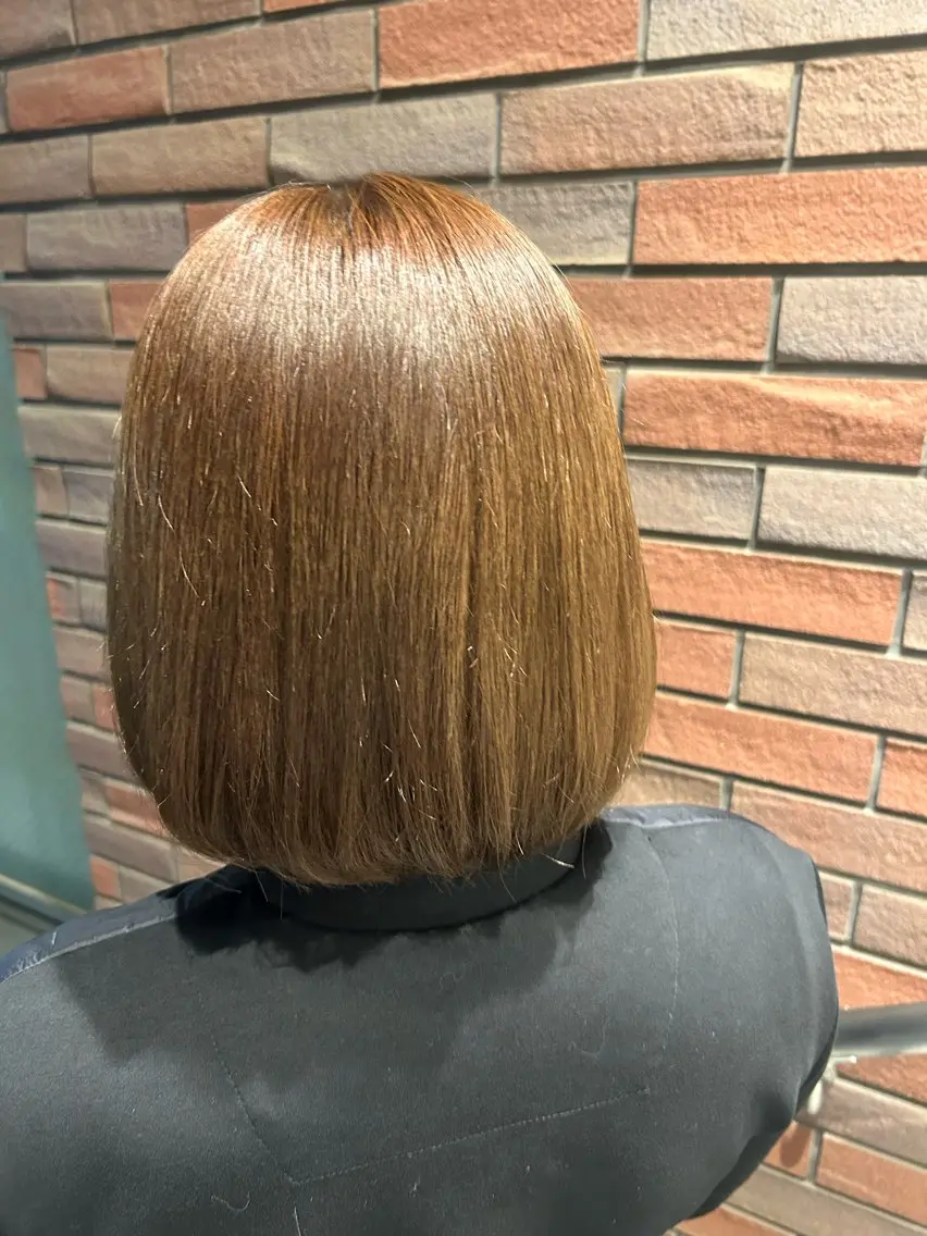 カラー ベージュカラー ブリーチ 隈園 菜々美のヘアスタイル