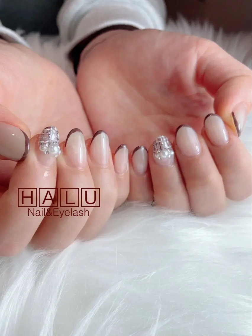 ネイル ツイードネイル HALU ハルのネイルデザイン