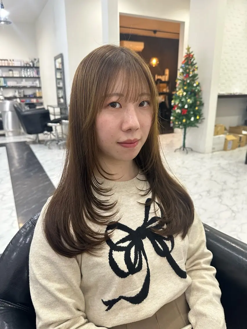 ロング 韓国風ヘア レイヤーカット DEAN AYAのヘアスタイル